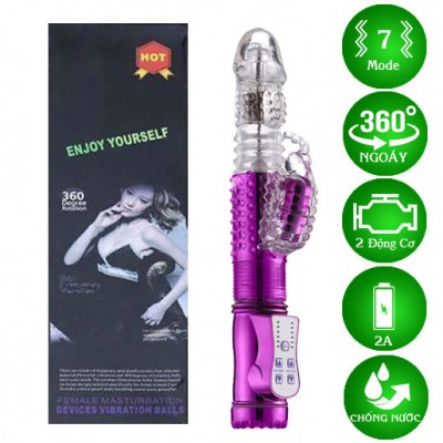 Dương vật giả EnJoy YourSelf Rung - Bi Xoay - Ngoáy 360 độ - Thụt có động cơ 7 chế độ mạnh mẽ