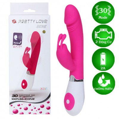 Dương Vật Giả Pretty Love Gene có 2 động cơ mạnh mẽ có 30 chế độ kích thích điểm G