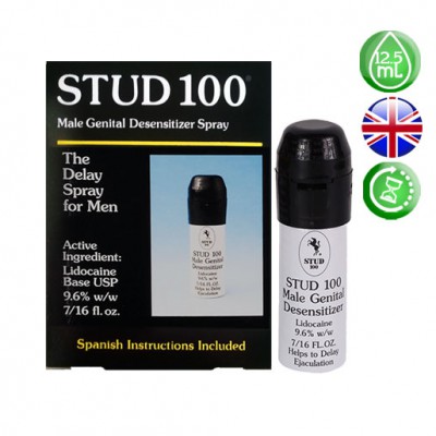 Chai xịt STUD 100 chai 12.5ml - Kéo dài thời gian quan hệ cực lâu với Lidocaine 9.6% hàng của Anh Quốc